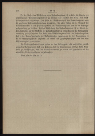 Post- und Telegraphen-Verordnungsblatt für das Verwaltungsgebiet des K.-K. Handelsministeriums 19130617 Seite: 4