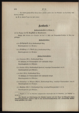 Post- und Telegraphen-Verordnungsblatt für das Verwaltungsgebiet des K.-K. Handelsministeriums 19130726 Seite: 2