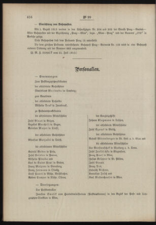 Post- und Telegraphen-Verordnungsblatt für das Verwaltungsgebiet des K.-K. Handelsministeriums 19130804 Seite: 2