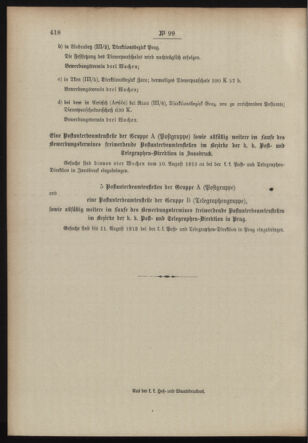 Post- und Telegraphen-Verordnungsblatt für das Verwaltungsgebiet des K.-K. Handelsministeriums 19130804 Seite: 4