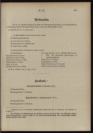 Post- und Telegraphen-Verordnungsblatt für das Verwaltungsgebiet des K.-K. Handelsministeriums 19130812 Seite: 3