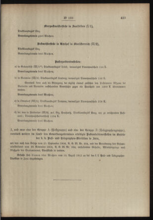 Post- und Telegraphen-Verordnungsblatt für das Verwaltungsgebiet des K.-K. Handelsministeriums 19130816 Seite: 3