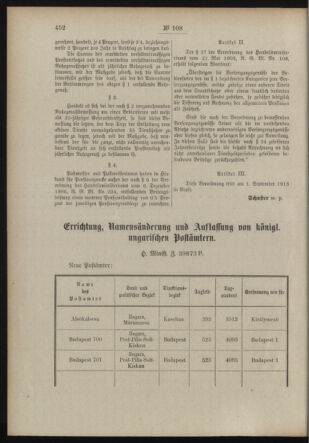 Post- und Telegraphen-Verordnungsblatt für das Verwaltungsgebiet des K.-K. Handelsministeriums 19130830 Seite: 2