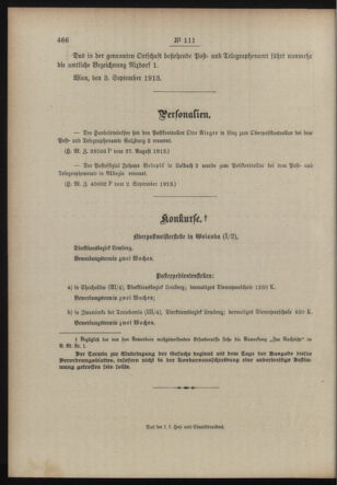 Post- und Telegraphen-Verordnungsblatt für das Verwaltungsgebiet des K.-K. Handelsministeriums 19130910 Seite: 4