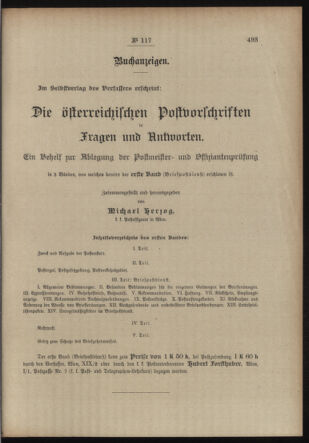 Post- und Telegraphen-Verordnungsblatt für das Verwaltungsgebiet des K.-K. Handelsministeriums 19130925 Seite: 3