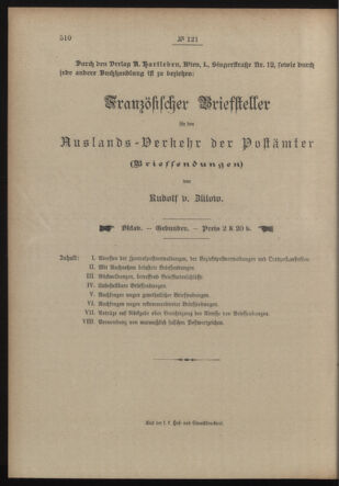 Post- und Telegraphen-Verordnungsblatt für das Verwaltungsgebiet des K.-K. Handelsministeriums 19131008 Seite: 4