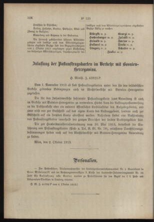 Post- und Telegraphen-Verordnungsblatt für das Verwaltungsgebiet des K.-K. Handelsministeriums 19131017 Seite: 2