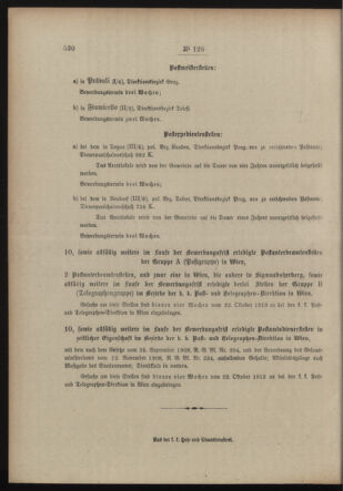 Post- und Telegraphen-Verordnungsblatt für das Verwaltungsgebiet des K.-K. Handelsministeriums 19131018 Seite: 4