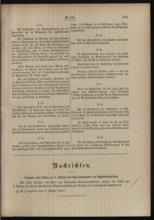 Post- und Telegraphen-Verordnungsblatt für das Verwaltungsgebiet des K.-K. Handelsministeriums 19131023 Seite: 3