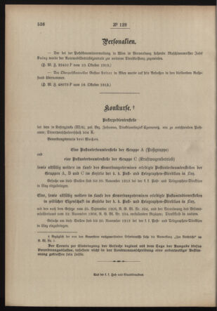 Post- und Telegraphen-Verordnungsblatt für das Verwaltungsgebiet des K.-K. Handelsministeriums 19131023 Seite: 4