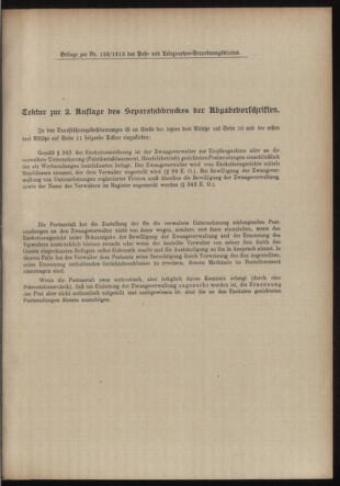 Post- und Telegraphen-Verordnungsblatt für das Verwaltungsgebiet des K.-K. Handelsministeriums 19131023 Seite: 5