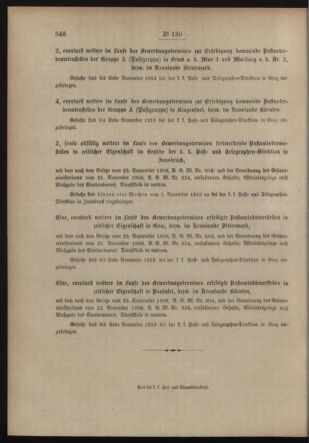 Post- und Telegraphen-Verordnungsblatt für das Verwaltungsgebiet des K.-K. Handelsministeriums 19131028 Seite: 4