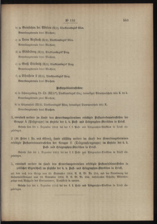 Post- und Telegraphen-Verordnungsblatt für das Verwaltungsgebiet des K.-K. Handelsministeriums 19131030 Seite: 3