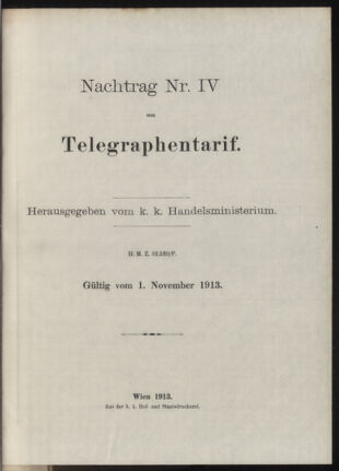 Post- und Telegraphen-Verordnungsblatt für das Verwaltungsgebiet des K.-K. Handelsministeriums 19131031 Seite: 5