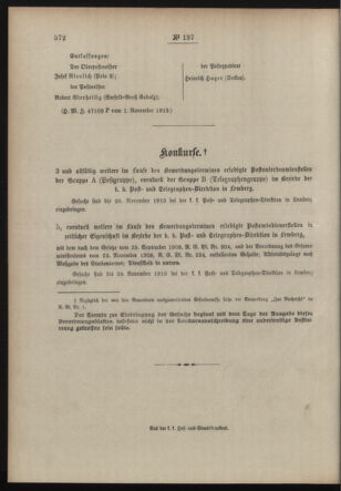 Post- und Telegraphen-Verordnungsblatt für das Verwaltungsgebiet des K.-K. Handelsministeriums 19131108 Seite: 4