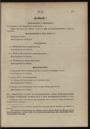 Post- und Telegraphen-Verordnungsblatt für das Verwaltungsgebiet des K.-K. Handelsministeriums 19131110 Seite: 3