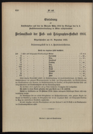 Post- und Telegraphen-Verordnungsblatt für das Verwaltungsgebiet des K.-K. Handelsministeriums 19131128 Seite: 4