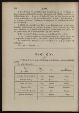 Post- und Telegraphen-Verordnungsblatt für das Verwaltungsgebiet des K.-K. Handelsministeriums 19131204 Seite: 2