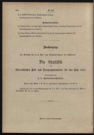 Post- und Telegraphen-Verordnungsblatt für das Verwaltungsgebiet des K.-K. Handelsministeriums 19131209 Seite: 4