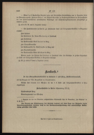 Post- und Telegraphen-Verordnungsblatt für das Verwaltungsgebiet des K.-K. Handelsministeriums 19131210 Seite: 4