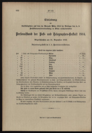 Post- und Telegraphen-Verordnungsblatt für das Verwaltungsgebiet des K.-K. Handelsministeriums 19131212 Seite: 4