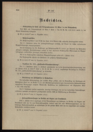 Post- und Telegraphen-Verordnungsblatt für das Verwaltungsgebiet des K.-K. Handelsministeriums 19131222 Seite: 2