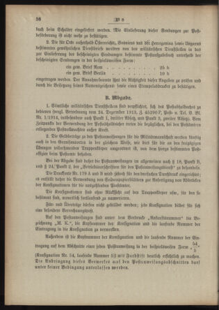 Post- und Telegraphen-Verordnungsblatt für das Verwaltungsgebiet des K.-K. Handelsministeriums 19140113 Seite: 2