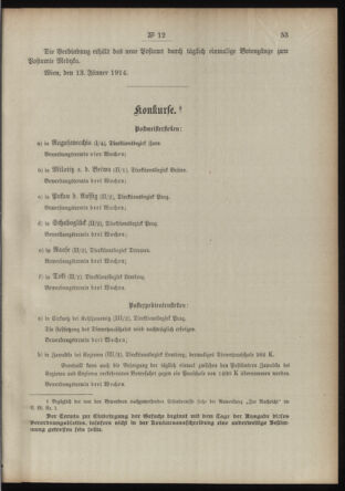 Post- und Telegraphen-Verordnungsblatt für das Verwaltungsgebiet des K.-K. Handelsministeriums 19140121 Seite: 3