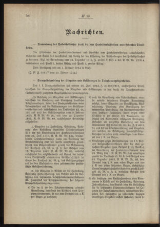 Post- und Telegraphen-Verordnungsblatt für das Verwaltungsgebiet des K.-K. Handelsministeriums 19140122 Seite: 2