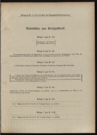 Post- und Telegraphen-Verordnungsblatt für das Verwaltungsgebiet des K.-K. Handelsministeriums 19140206 Seite: 3