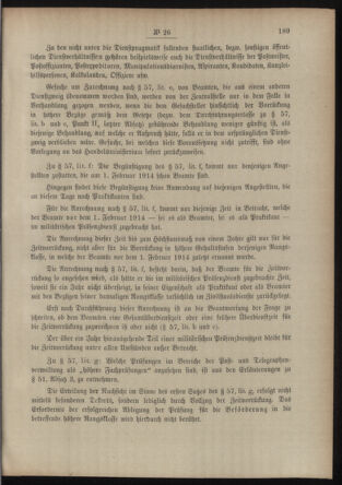 Post- und Telegraphen-Verordnungsblatt für das Verwaltungsgebiet des K.-K. Handelsministeriums 19140211 Seite: 11