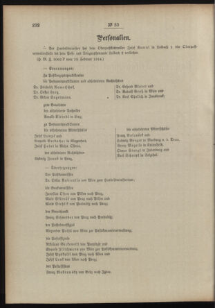 Post- und Telegraphen-Verordnungsblatt für das Verwaltungsgebiet des K.-K. Handelsministeriums 19140219 Seite: 2