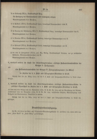 Post- und Telegraphen-Verordnungsblatt für das Verwaltungsgebiet des K.-K. Handelsministeriums 19140221 Seite: 3