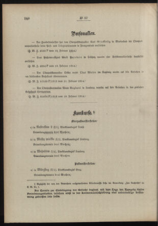 Post- und Telegraphen-Verordnungsblatt für das Verwaltungsgebiet des K.-K. Handelsministeriums 19140227 Seite: 2