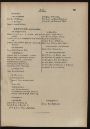 Post- und Telegraphen-Verordnungsblatt für das Verwaltungsgebiet des K.-K. Handelsministeriums 19140406 Seite: 3