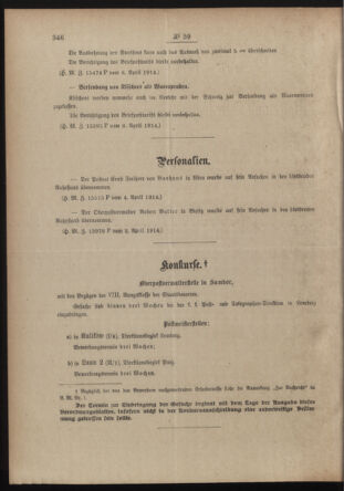 Post- und Telegraphen-Verordnungsblatt für das Verwaltungsgebiet des K.-K. Handelsministeriums 19140410 Seite: 2