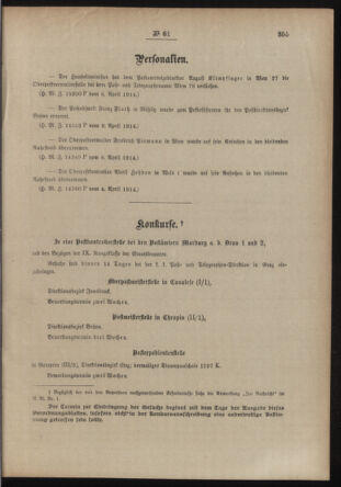 Post- und Telegraphen-Verordnungsblatt für das Verwaltungsgebiet des K.-K. Handelsministeriums 19140418 Seite: 3