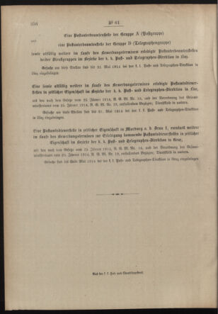 Post- und Telegraphen-Verordnungsblatt für das Verwaltungsgebiet des K.-K. Handelsministeriums 19140418 Seite: 4