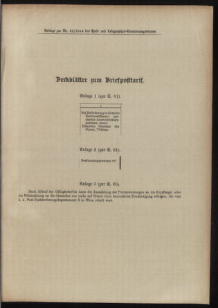 Post- und Telegraphen-Verordnungsblatt für das Verwaltungsgebiet des K.-K. Handelsministeriums 19140420 Seite: 3