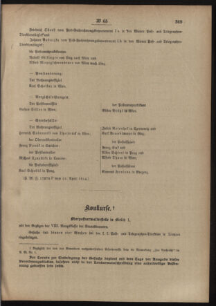 Post- und Telegraphen-Verordnungsblatt für das Verwaltungsgebiet des K.-K. Handelsministeriums 19140425 Seite: 3