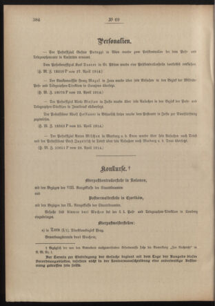 Post- und Telegraphen-Verordnungsblatt für das Verwaltungsgebiet des K.-K. Handelsministeriums 19140505 Seite: 2