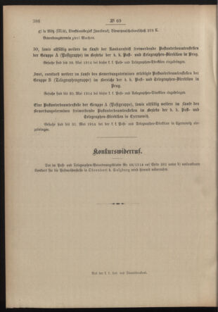 Post- und Telegraphen-Verordnungsblatt für das Verwaltungsgebiet des K.-K. Handelsministeriums 19140505 Seite: 4