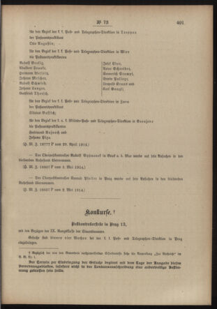 Post- und Telegraphen-Verordnungsblatt für das Verwaltungsgebiet des K.-K. Handelsministeriums 19140513 Seite: 3