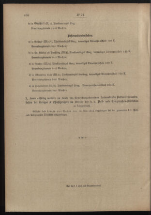 Post- und Telegraphen-Verordnungsblatt für das Verwaltungsgebiet des K.-K. Handelsministeriums 19140513 Seite: 8