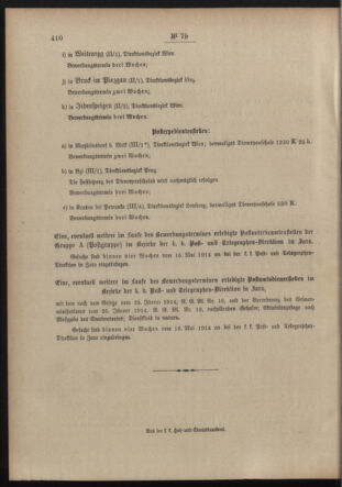 Post- und Telegraphen-Verordnungsblatt für das Verwaltungsgebiet des K.-K. Handelsministeriums 19140516 Seite: 4