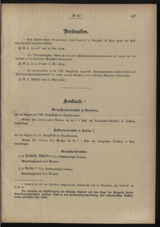 Post- und Telegraphen-Verordnungsblatt für das Verwaltungsgebiet des K.-K. Handelsministeriums 19140527 Seite: 3