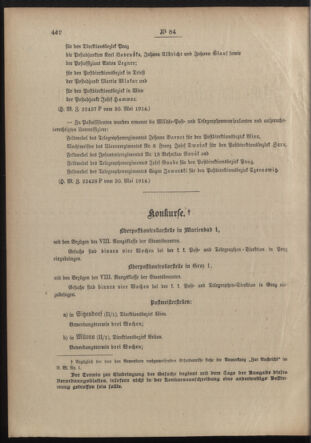 Post- und Telegraphen-Verordnungsblatt für das Verwaltungsgebiet des K.-K. Handelsministeriums 19140605 Seite: 2