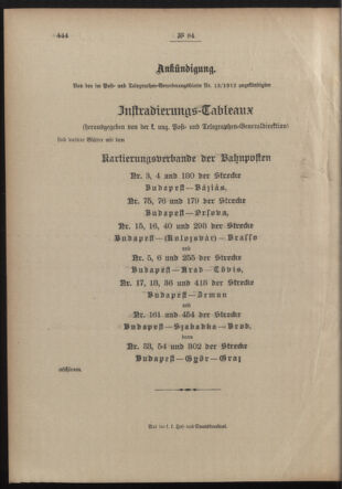 Post- und Telegraphen-Verordnungsblatt für das Verwaltungsgebiet des K.-K. Handelsministeriums 19140605 Seite: 4