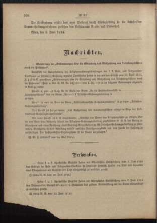 Post- und Telegraphen-Verordnungsblatt für das Verwaltungsgebiet des K.-K. Handelsministeriums 19140617 Seite: 2