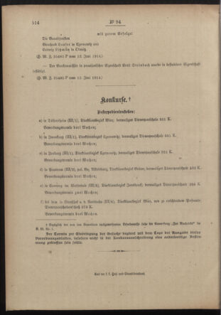 Post- und Telegraphen-Verordnungsblatt für das Verwaltungsgebiet des K.-K. Handelsministeriums 19140623 Seite: 4